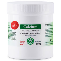 Calcium-Citrat Pulver Pharno vegan laktosefrei glutenfrei zuckerfrei 800 g – Bild 1 von 2