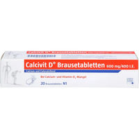 Produktbild von Calcium Sandoz Calcivit D Brausetabletten mit 600 mg Calcium und 400 I.E. Vitamin D3, 20 Stück