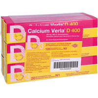 Produktbild von Calcium Verla D 400 Brausetabletten mit Calcium und Vitamin D3, vegetarisch, gluten- und laktosefrei