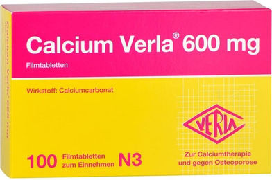 Calcium Verla Filmtabletten 600 mg glutenfrei und laktosefrei – Bild 1 von 3