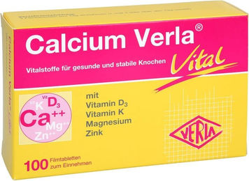 Calcium Verla Vital Tabletten mit Calcium Carbonat glutenfrei und laktosefrei 100 Stück – Bild 1 von 1