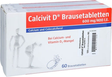 Calcivit D Brausetabletten mit Calcium und Vitamin D 600 mg/400 I.E. 120 Stück – Bild 1 von 1