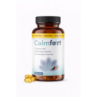 Produktbild von Calmfort Kapseln von GLOBAL D LTD zur nächtlichen Entspannung und für erholsamen Schlaf