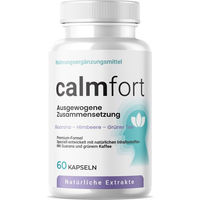 Produktbild von Calmfort Nahrungsergänzungsmittel mit Guarana, Grünem Tee, Himbeerketon und Grünem Kaffee – 60 Kapseln – Pflanzlicher Ursprung ohne Zusatzstoffe