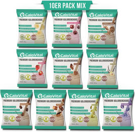 CaloVital Probierpaket Hochkalorische Trinknahrung Pulver Mix 10er Pack ohne Aspartam und Gelatine – Bild 1 von 3