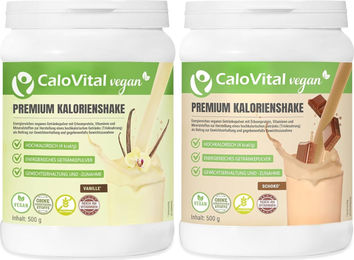 CaloVital Trinknahrung Vegan Kalorien Shake mit Kohlenhydraten Protein und Vitaminen Vanille und Schoko – Bild 1 von 1