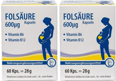 Canea Pharma B-Komplex Folsäure 600 µg Kapseln für Schwangere und Stillende 120 Kapseln – Bild 1 von 1