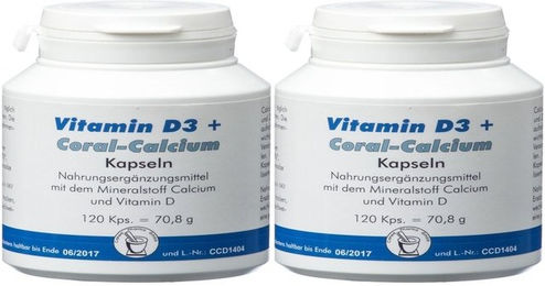 Canea Pharma Vitamin D3 + Coral-Calcium Kapseln 120 Stück – Bild 1 von 1