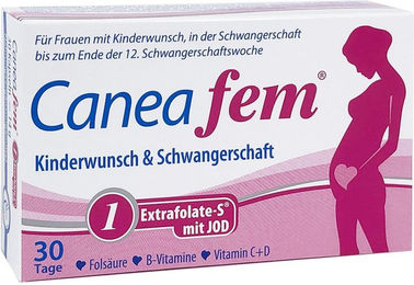 Caneafem 1 Extrafolate-S + Jod Kapseln für Schwangere und Stillende laktosefrei und glutenfrei – Bild 1 von 1