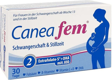Caneafem 2 Extrafolate-S mit DHA und Jod Kapseln für Schwangere und Stillende – Bild 1 von 1