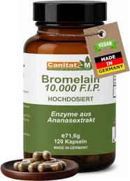 Canitat Bromelain Kapseln vegan ohne Zusatzstoffe 120 Stück – Bild 1 von 3