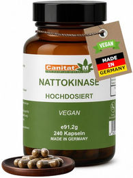 Canitat Nattokinase 2000 FU Kapseln 240 Stück vegan glutenfrei laktosefrei – Bild 1 von 2