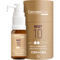 Produktbild von CannabiGold Best 10 CBD- und CBG-Öl ohne Zusatzstoffe 12 ml