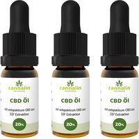 Produktbild von Cannalin CBD Öl Vollspektrum 20% Bio Tropfen 3er Pack