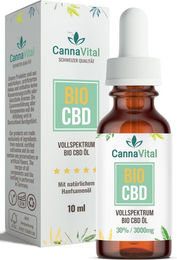 CannaVital CBD Öl Bio Vollspektrum 30% mit Cannabidiol 10 ml Tropfen – Bild 1 von 3