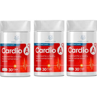 Produktbild von Cardio A+ Vitamin-Kombination mit Ubiquinon, Astaxanthin, Vitamin C, Thiamin, Vitamin B6 und Vitamin E in Kapseln