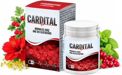 Cardital Nahrungsergänzungsmittel mit Cranberry-Extrakt, Magnesium und L-Arginin in Kapseln, glutenfrei und laktosefrei – Bild 1 von 3