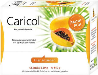 Caricol Sticks mit Papain Bio zuckerfrei ohne Zusatzstoffe – Bild 1 von 1