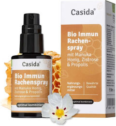 Casida Bio Immun Rachenspray mit Manuka Honig, Zistrose und Propolis glutenfrei und laktosefrei 30 ml – Bild 1 von 2
