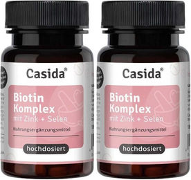 Casida Biotin Selen Zink Kombination vegan 180 Kapseln glutenfrei laktosefrei – Bild 1 von 4