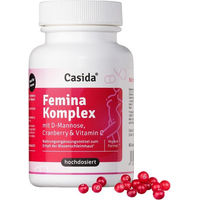 Produktbild von Casida Femina Komplex mit D-Mannose und Cranberry Kapseln vegan ohne Zusatzstoffe