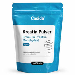 Casida Kreatin Monohydrat Pulver 5000 mg vegan laktosefrei glutenfrei 500 g – Bild 1 von 3
