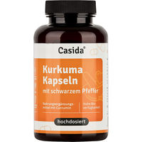 Produktbild von Casida Kurkuma Kapseln mit Curcumin Extrakt und Pfeffer hochdosiert 90 Stück