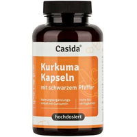 Produktbild von Casida Kurkuma Kapseln mit Curcumin Extrakt und schwarzem Pfeffer, vegan, 90 Stück