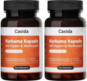 Casida Kurkuma Weihrauch Ingwer Komplex Kapseln vegan 180 Stück – Bild 1 von 1