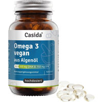 Produktbild von Casida Omega-3 Vegan Algenöl Hochdosiert EPA DHA Kapseln 60 Stück