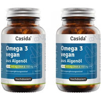 Produktbild von Casida Omega 3 vegan aus Algenöl Kapseln glutenfrei und laktosefrei