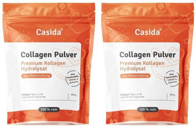 Casida Premium Kollagen Pulver 480g - Bioaktives Kollagen Hydrolysat aus Rind (Typ I, II, III) glutenfrei und laktosefrei – Bild 1 von 3