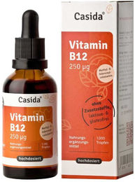 Casida Vitamin B12 Tropfen vegan 50 ml laktosefrei und glutenfrei – Bild 1 von 3