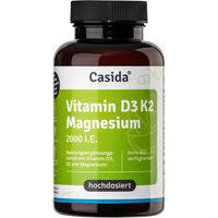 Produktbild von Casida Vitamin D3 K2 Magnesium Kapseln 2000 IE vegetarisch