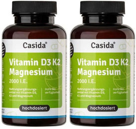 Casida Vitamin D3 K2 Magnesium Komplex Kapseln vegetarisch laktosefrei und glutenfrei – Bild 1 von 1