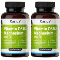 Produktbild von Casida Vitamin D3 K2 Magnesium Komplex Kapseln vegetarisch laktosefrei und glutenfrei