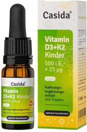 Casida Vitamin D3 K2 Tropfen für Kinder vegan mit Flechtenextrakt – Bild 1 von 3