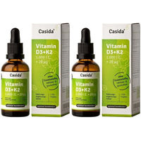 Produktbild von Casida Vitamin D3 K2 Tropfen hochdosiert vegan mit 1000 I.E. Vitamin D und 20 µg Vitamin K2