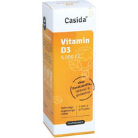 Produktbild von Casida Vitamin D3 Tropfen 5000 I.E. vegetarisch ohne Zusatzstoffe 50 ml