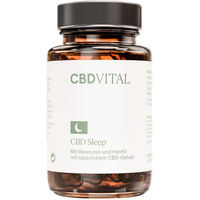 Produktbild von CBD VITAL CBD Sleep Kapseln mit Melatonin vegan ohne Zusatzstoffe 60 Stück