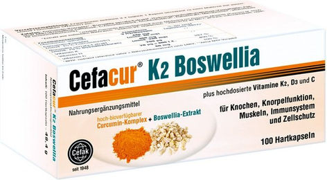 Cefacur K2 Boswellia Extrakt vegetarische Kapseln für Erwachsene – Bild 1 von 1