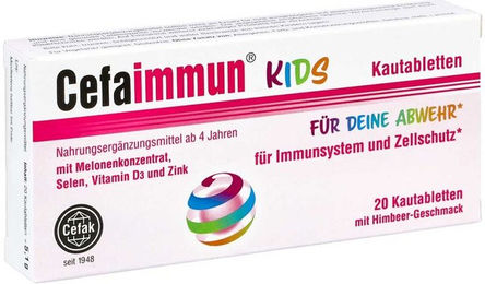 Cefaimmun Lutschtabletten für Kinder vegetarisch glutenfrei laktosefrei und ohne Zusatzstoffe – Bild 1 von 1