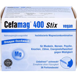 Cefamag Komplex Sticks 400 mg 36 Stück vegan laktosefrei glutenfrei für Erwachsene und Sportler – Bild 1 von 1