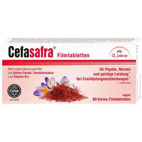 Produktbild von Cefasafra Anti-Stress-Komplex Filmtabletten von Cefak KG vegan glutenfrei laktosefrei 60 Stück