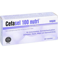 Produktbild von Cefasel 100 nutri Selen Tabletten mit Natriumselenit, 100 Stück, vegan, laktosefrei und glutenfrei