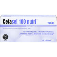 Produktbild von Cefasel 100 nutri Selen-Tabletten mit Natriumselenit, vegan, laktosefrei und glutenfrei, 60 Stück