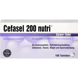 Cefasel 200 nutri Selen Tabletten mit Natriumselenit, 200 µg, 100 Stück, vegan, laktosefrei und glutenfrei – Bild 1 von 2