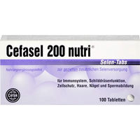 Produktbild von Cefasel 200 nutri Selen Tabletten mit Natriumselenit, 200 µg, 100 Stück, vegan, laktosefrei und glutenfrei