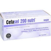 Produktbild von Cefasel 200 nutri Selen-Tabletten mit Natriumselenit, vegan, laktosefrei und glutenfrei, 200 Stück