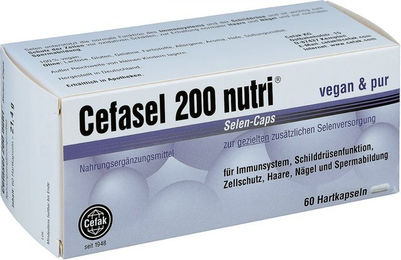 Cefasel Selen Kapseln mit 200 mg Natriumselenit vegan laktosefrei glutenfrei für Männer 60 Stück – Bild 1 von 1